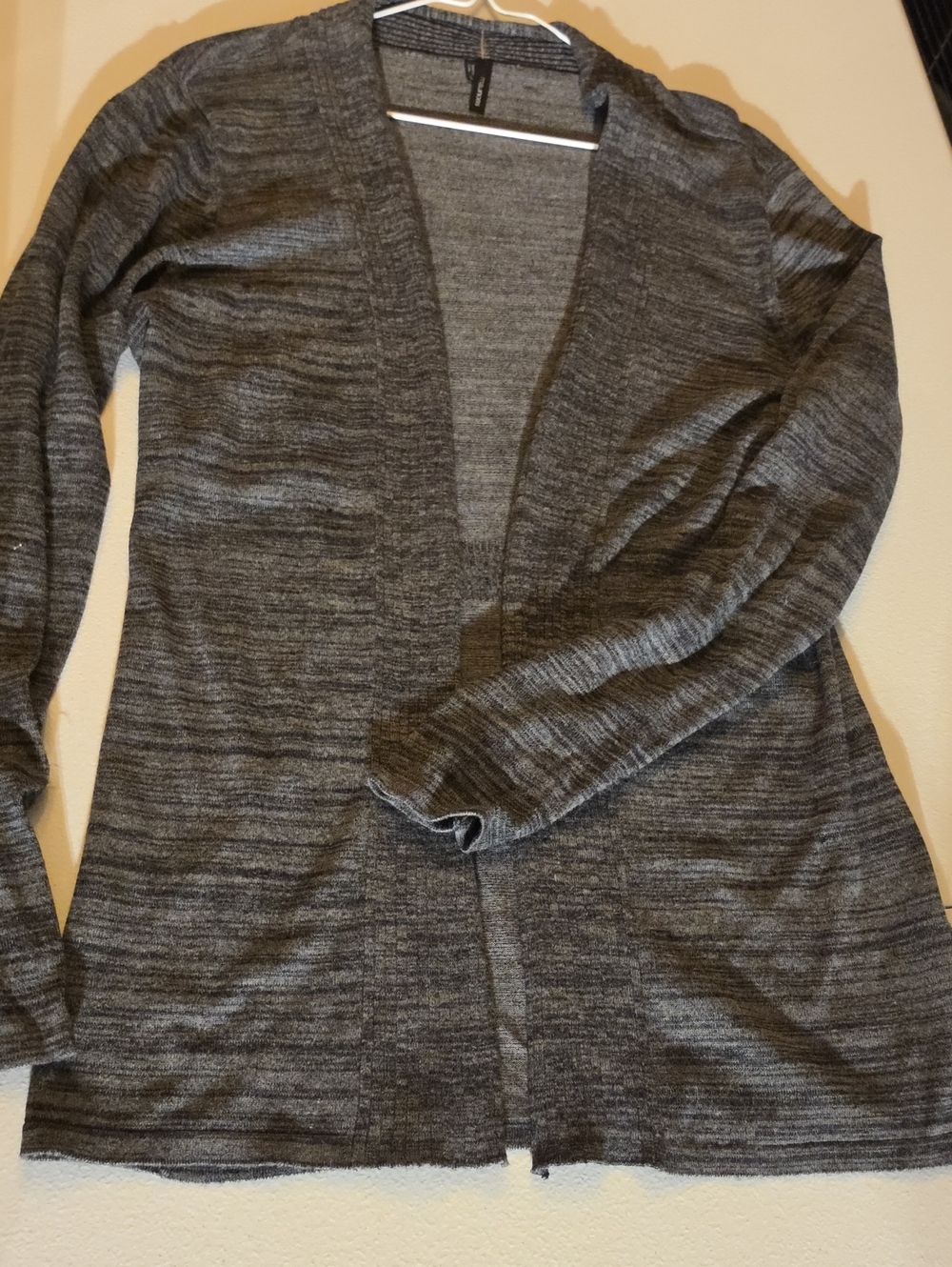 Maurices Heathered Gray Open-Front Cardigan